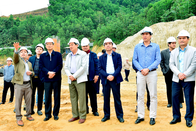 Lãnh đạo tỉnh Tuyên Quang khảo sát tiến độ xây dựng các dự án thủy điện Sông Lô 8A và 8B